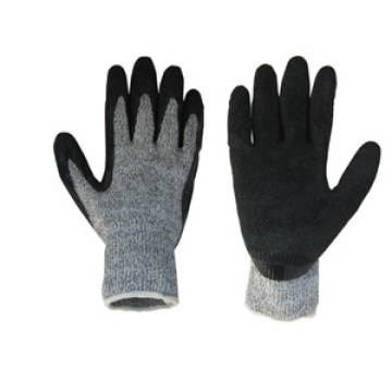 String Knit Liner Black Latex Coated Work Glove